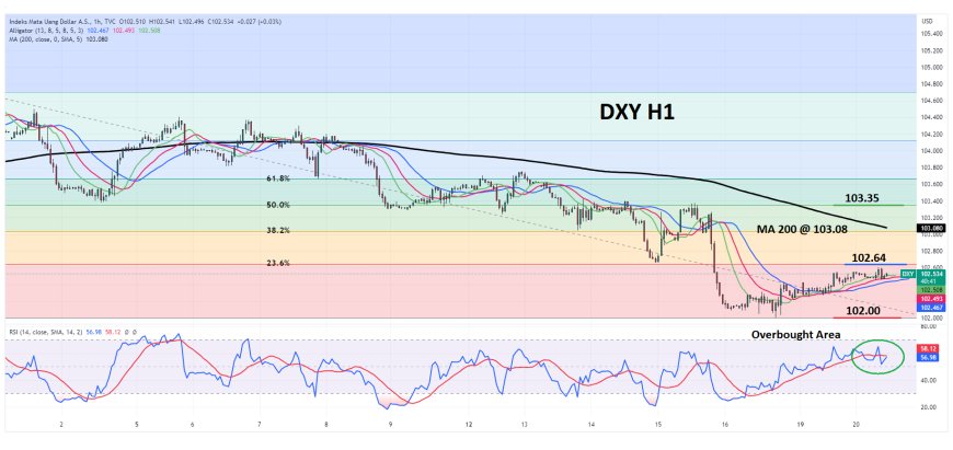 DXY Manfaatkan Yield Treasury Untuk Menuju 102.60, Dibayangi Kekhawatiran Hawkish The Fed